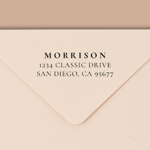 Carimbo Auto Entintado Endereço de devolução mínima para tipografia moder