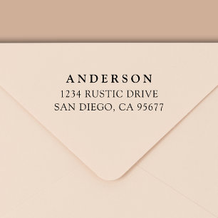 Carimbo Auto Entintado Endereço de devolução mínima para tipografia moder