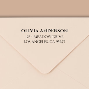 Carimbo Auto Entintado Endereço de devolução mínima para tipografia moder