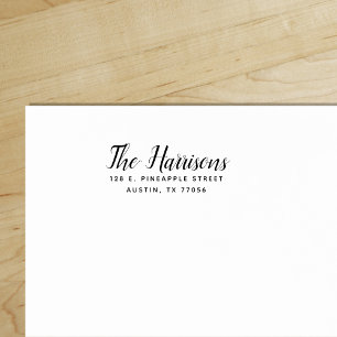 Carimbo Auto Entintado Endereço de devolução minimalista do Chic Elega