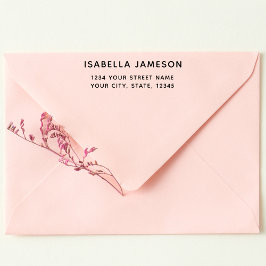 Carimbo Auto Entintado Endereço de Devolução Minimalista Moderno