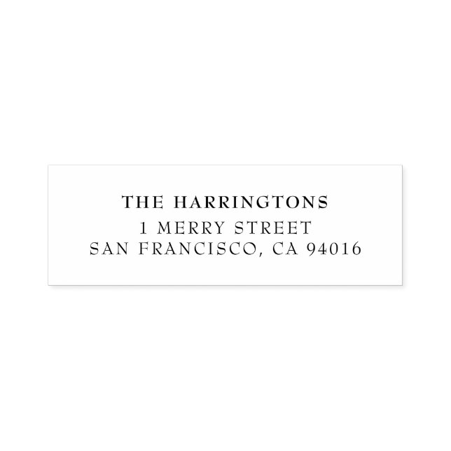 Carimbo Auto Entintado Endereço de devolução minimalista simples (Design)