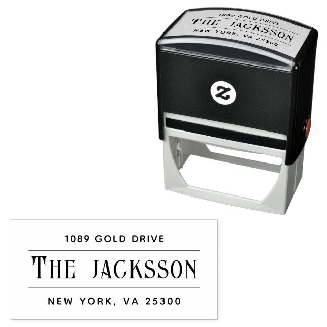 Carimbo Auto Entintado Endereço de devolução mínimo da família Chic do Vi (In Situ)