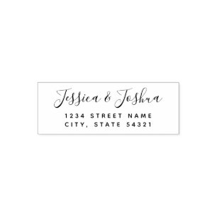 Carimbo Auto Entintado Endereço de Devolução Moderno Personalizado