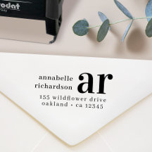 Endereço de Devolução Monograma Monograma Monogram