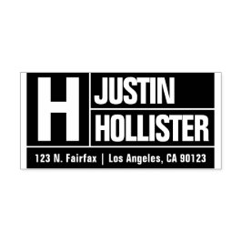 Carimbo Auto Entintado Endereço de devolução para tipografia grande e mod