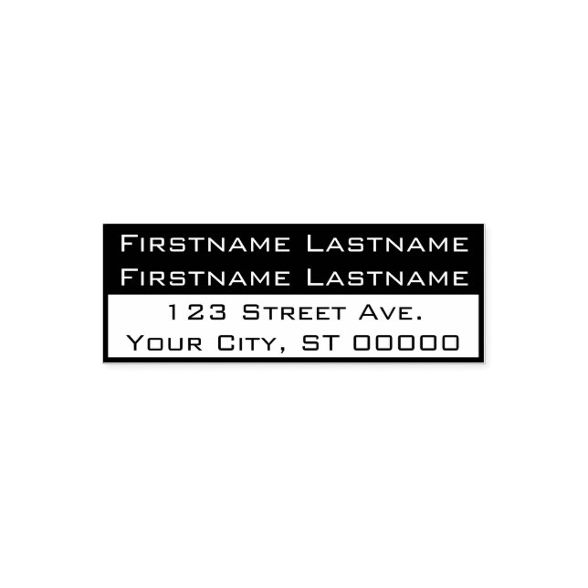 Carimbo Auto Entintado Endereço de devolução para um casal casado com doi (Design)