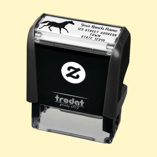 Carimbo Auto Entintado Endereço de Devolução Personalizada Horse Ranch (Criador carregado)