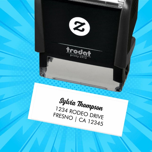 Carimbo Auto Entintado Endereço de devolução personalizado (Criador carregado)