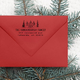 Carimbo Auto Entintado Endereço de devolução personalizado das Árvores de