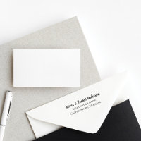 Endereço de devolução personalizado de Casal simpl