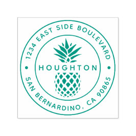 Carimbo Auto Entintado Endereço de devolução personalizado do abacaxi tro