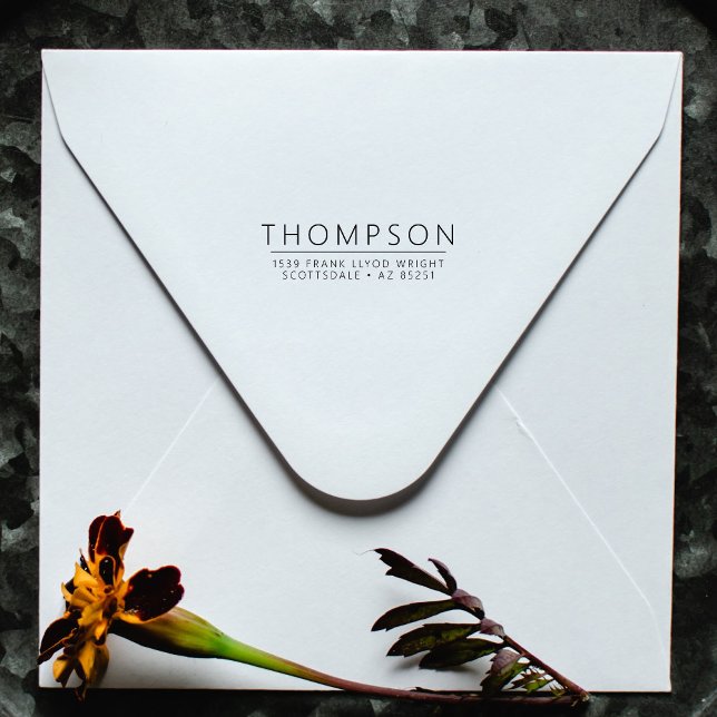 Carimbo Auto Entintado Endereço de Devolução Personalizado do Casamento M (Criador carregado)