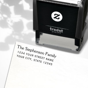 Carimbo Auto Entintado Endereço de Devolução Personalizado Limpo Minimali