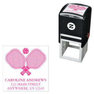 Carimbo Auto Entintado Endereço de devolução personalizado Pickleball