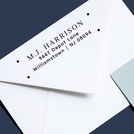 Carimbo Auto Entintado Endereço de Devolução Profissional Moderno Simples