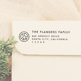 Carimbo Auto Entintado Endereço de Devolução Sans-Serif do Nome da Famíli