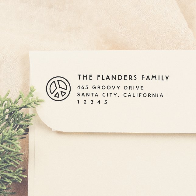 Carimbo Auto Entintado Endereço de Devolução Sans-Serif do Nome da Famíli (Criador carregado)