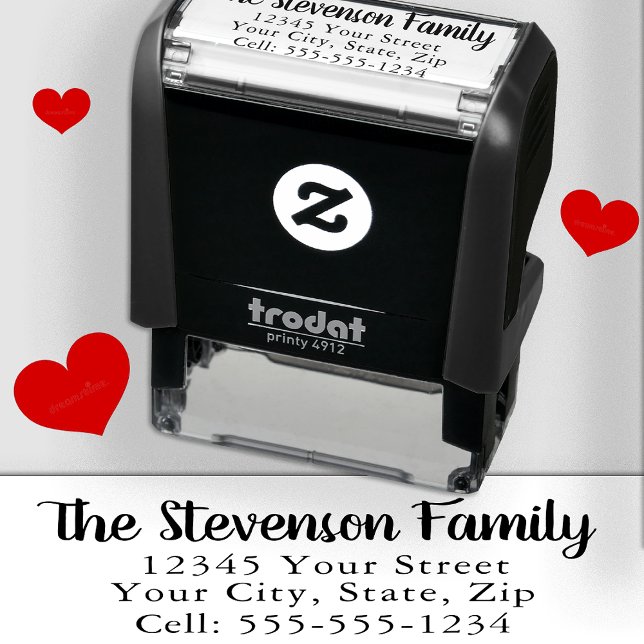 Carimbo Auto Entintado Endereço de devolução simples com número de célula (Criador carregado)