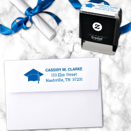 Carimbo Auto Entintado Endereço de Graduação do 8º Grau Minimalista