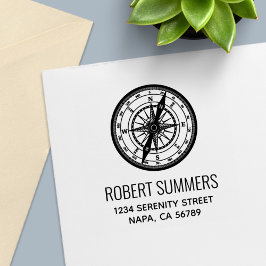 Carimbo Auto Entintado Endereço de passagem de navegação náutica