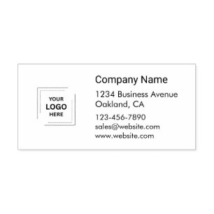 Carimbo Auto Entintado Endereço de Retorno Comercial Logotipo Moderno P