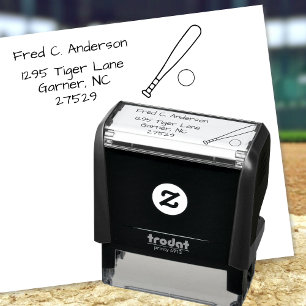 Carimbo Auto Entintado Endereço de Retorno de Beisebol Personalizado Dive