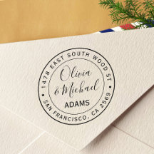 Endereço de retorno de caligrafia moderna simples