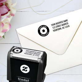 Carimbo Auto Entintado Endereço de Retorno de Logotipo de Negócios Person