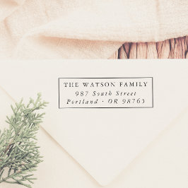 Carimbo Auto Entintado Endereço de Retorno de Quadro Retangular Mínimo Cl