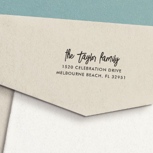 Carimbo Auto Entintado Endereço de Retorno de Script Descrito em Mão Mode