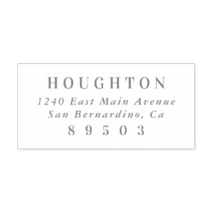 Carimbo Auto Entintado Endereço de Retorno de Tipografia Elegante Persona