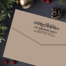 Endereço de Retorno de Verde Natal Moderno
