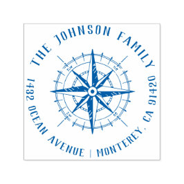 Carimbo Auto Entintado Endereço de retorno do nome da família de compass 