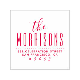 Carimbo Auto Entintado Endereço de retorno do nome de script em negrito d