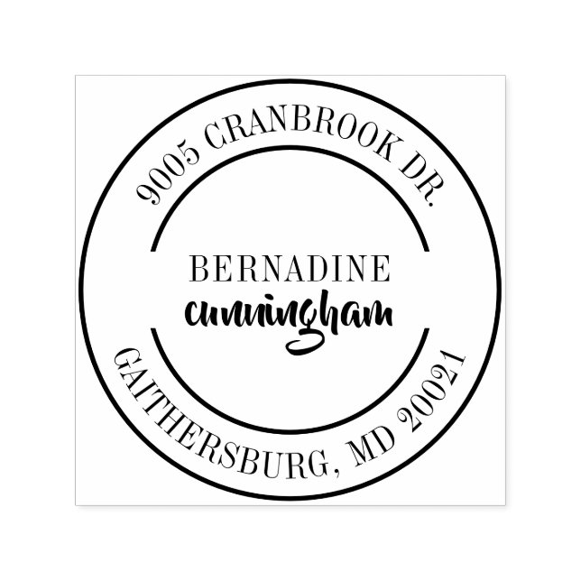 Carimbo Auto Entintado Endereço de Retorno Elegante Profissional (Design)