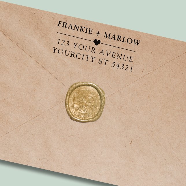 Carimbo Auto Entintado Endereço de retorno mínimo moderno (Criador carregado)