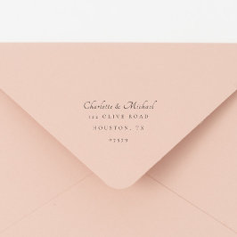 Carimbo Auto Entintado Endereço de Retorno Moderno de Script Elegante Mín