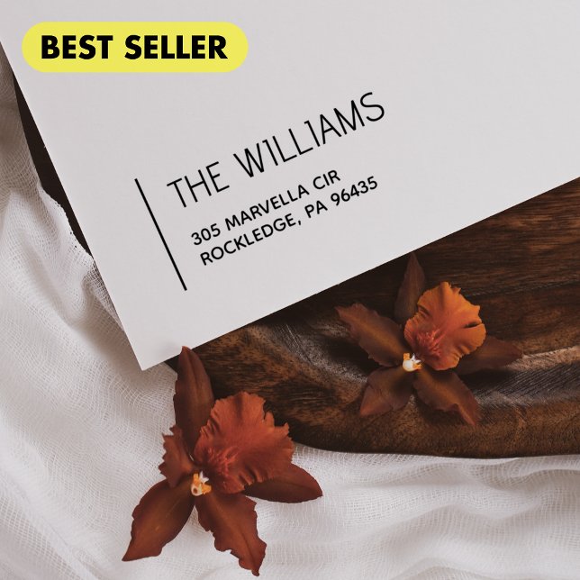 Carimbo Auto Entintado Endereço de retorno moderno e mínimo (Modern & Minimal Return Address Self-inking Stamp)