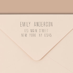 Carimbo Auto Entintado Endereço de retorno moderno minimalista simples