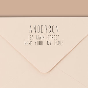 Carimbo Auto Entintado Endereço de retorno moderno minimalista simples