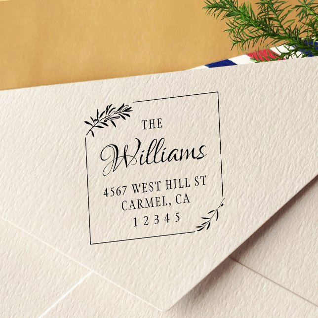 Carimbo Auto Entintado Endereço de Retorno Oleícola Elegante (Criador carregado)