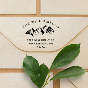 Carimbo Auto Entintado Endereço de Retorno Personalizado da Paisagem Russ