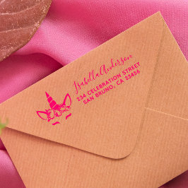 Carimbo Auto Entintado Endereço de Retorno Personalizado de Script de Cut