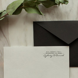 Carimbo Auto Entintado Endereço de Retorno Personalizado de Script Minima