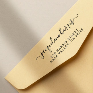 Carimbo Auto Entintado Endereço de Retorno Personalizado Escrito Mão Mini