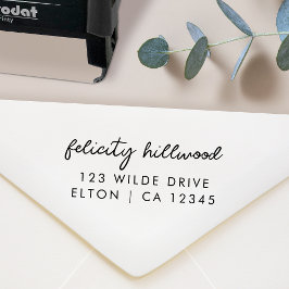 Carimbo Auto Entintado Endereço de retorno | Script Simples Mínimo Modern