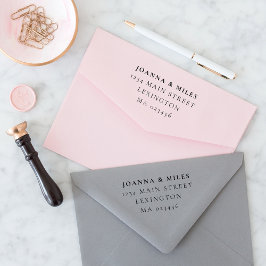 Carimbo Auto Entintado Endereço de Retorno Simples Clássico Elegante