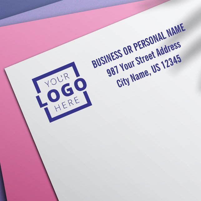 Carimbo Auto Entintado Endereço do logotipo comercial da empresa personal (Criador carregado)