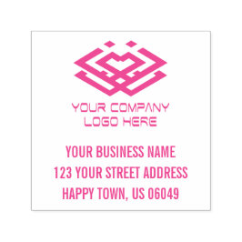 Carimbo Auto Entintado Endereço do logotipo da sua empresa